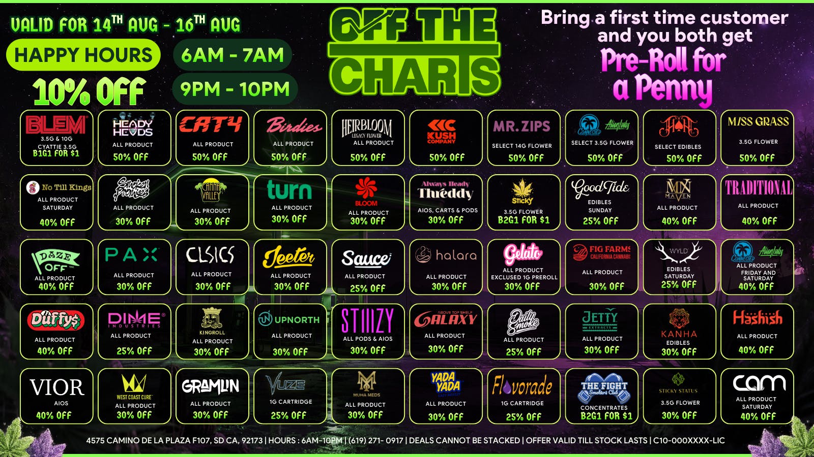 Off the Charts - San Ysidro NEW BRANDS, NEW DEALS & NEW WAYS TO SAVE