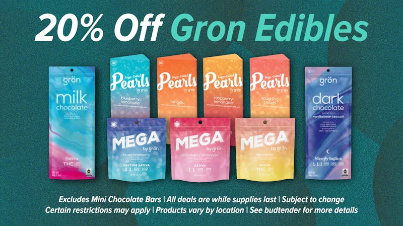 Cookies St. Louis Grön Edibles | 20% Off (Excludes Mini-Chocolates)