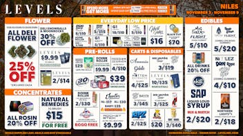 Levels Cannabis - Niles 25% OFF DELI - 100+ STRAINS - SERVED FRESH DAILY