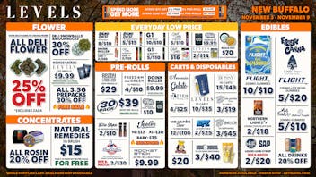 Levels - New Buffalo 25% OFF DELI - 100+ STRAINS - SERVED FRESH DAILY