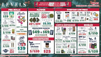 Levels Cannabis - Niles 20% OFF DELI - 100+ STRAINS - SERVED FRESH DAILY