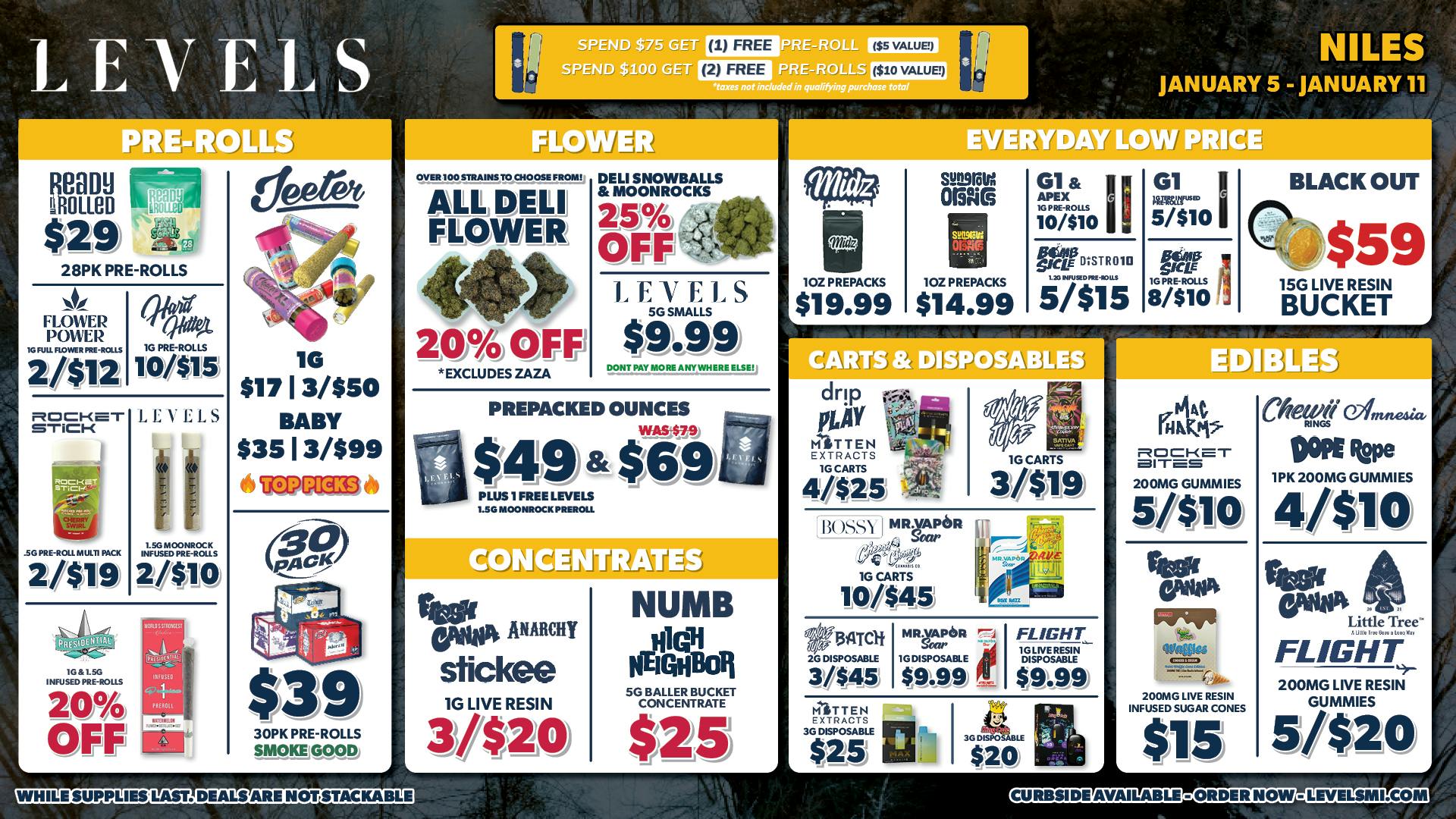 Levels Cannabis - Niles 20% OFF DELI - 100+ STRAINS - SERVED FRESH DAILY