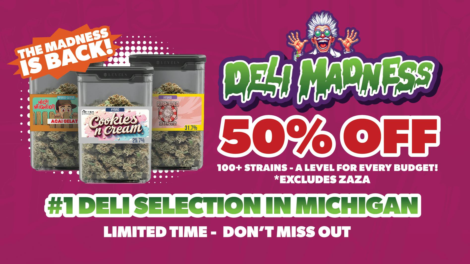 Levels - New Buffalo 50% OFF Deli - This Weekend Only!