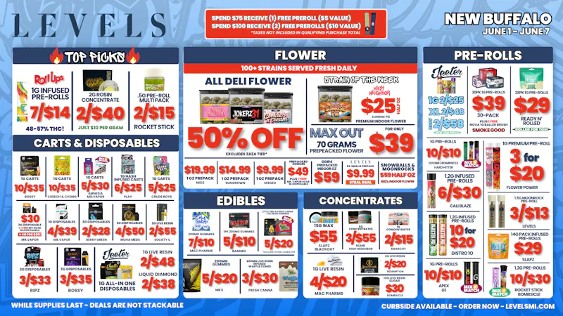 Levels - New Buffalo 50% OFF DELI - LARGEST SELECTION IN NEW BUFFALO