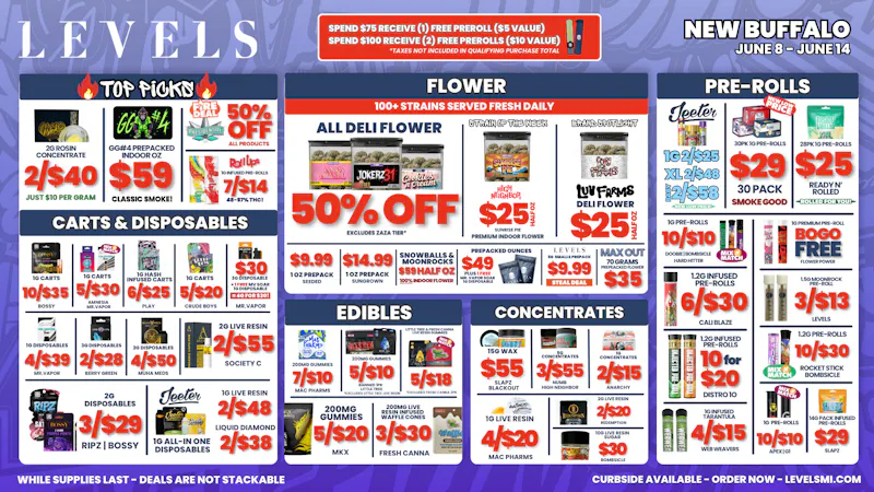 Levels - New Buffalo 50% OFF DELI - LARGEST SELECTION IN NEW BUFFALO