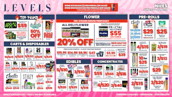 Levels Cannabis - Niles 20% OFF DELI - OVER 100+ STRAINS TO CHOOSE FROM!