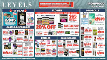 Levels Cannabis - Ironwood 20% OFF DELI FLOWER - LARGEST SELECTION IN THE UP!
