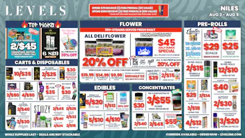 Levels Cannabis - Niles 20% OFF DELI - OVER 100+ STRAINS TO CHOOSE FROM!