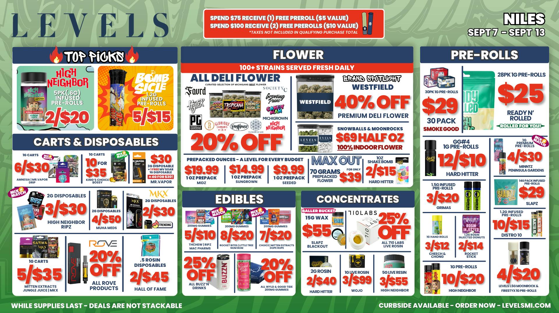 Levels Cannabis - Ironwood 20% OFF DELI FLOWER - LARGEST SELECTION IN THE UP!