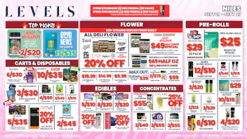 Levels Cannabis - Niles 20% OFF DELI - OVER 100+ STRAINS TO CHOOSE FROM!