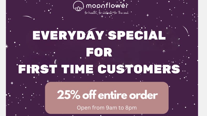 Moonflower 25% OFF FIRST TIME + FREE DELIVERY