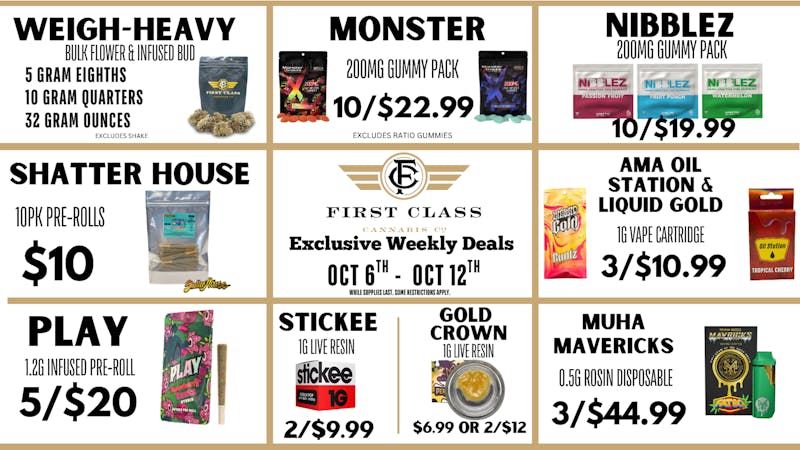 First Class Lansing (formerly Dispo) WEEKLY DEALS FOR 10/6 - 10/12/2025