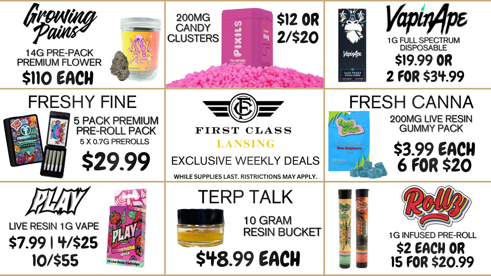 First Class Lansing (formerly Dispo) 🍃Exclusive Weekly Deals🍃