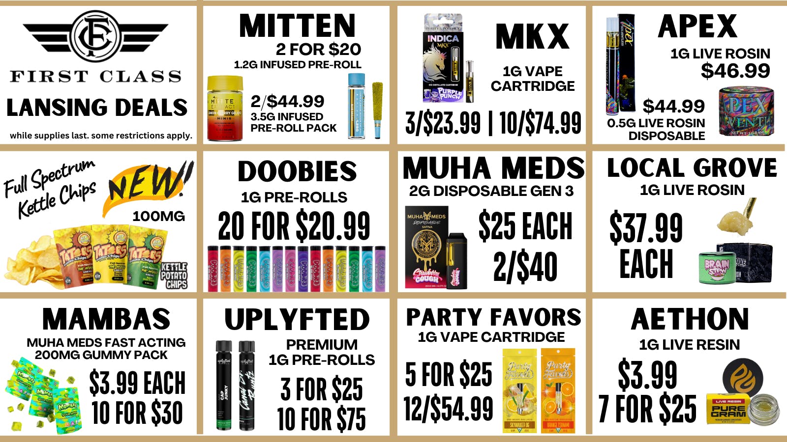 First Class Lansing First Class Lansing - Deals