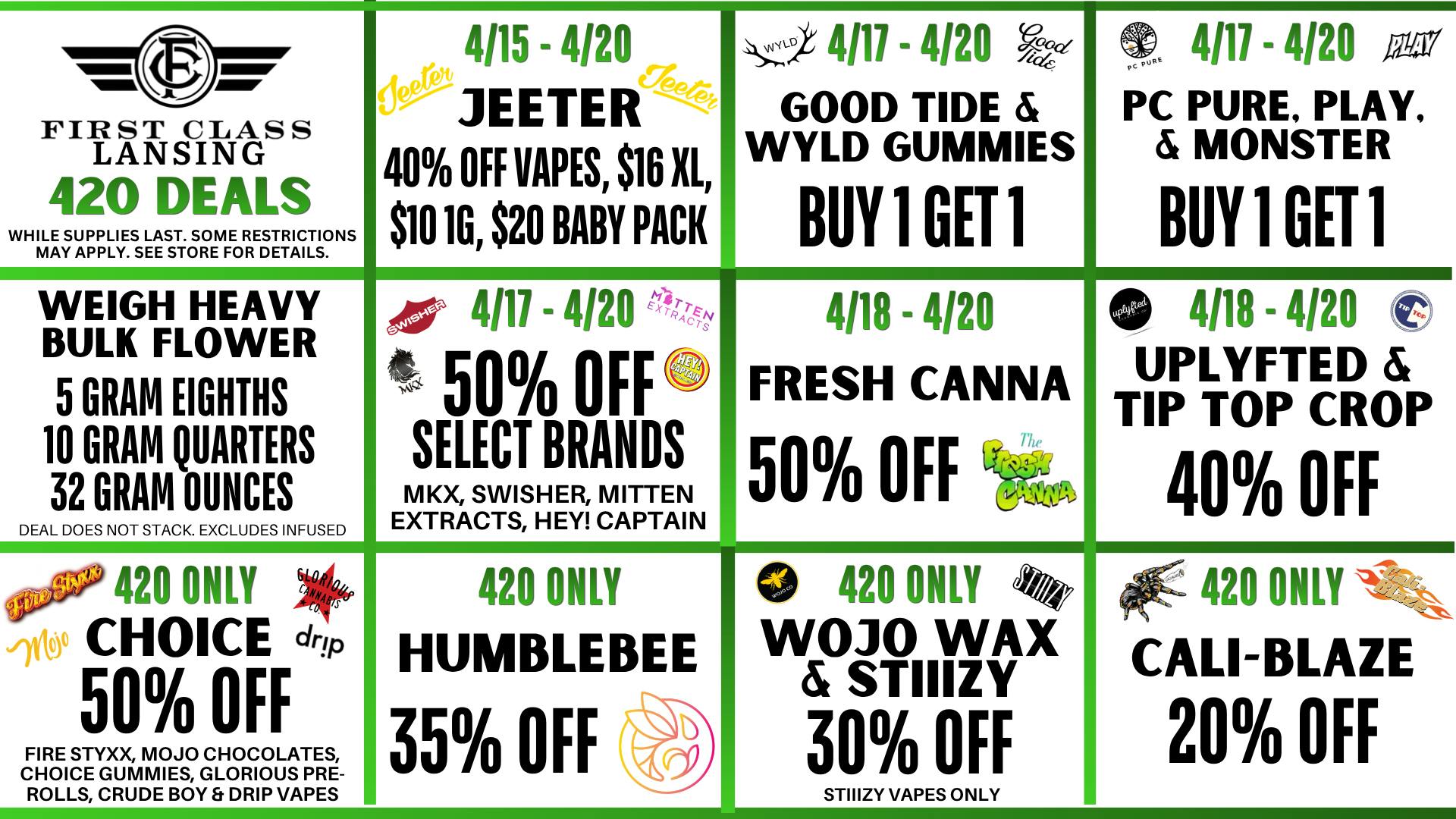 First Class Lansing 420 Deals You Don't Want to Miss!