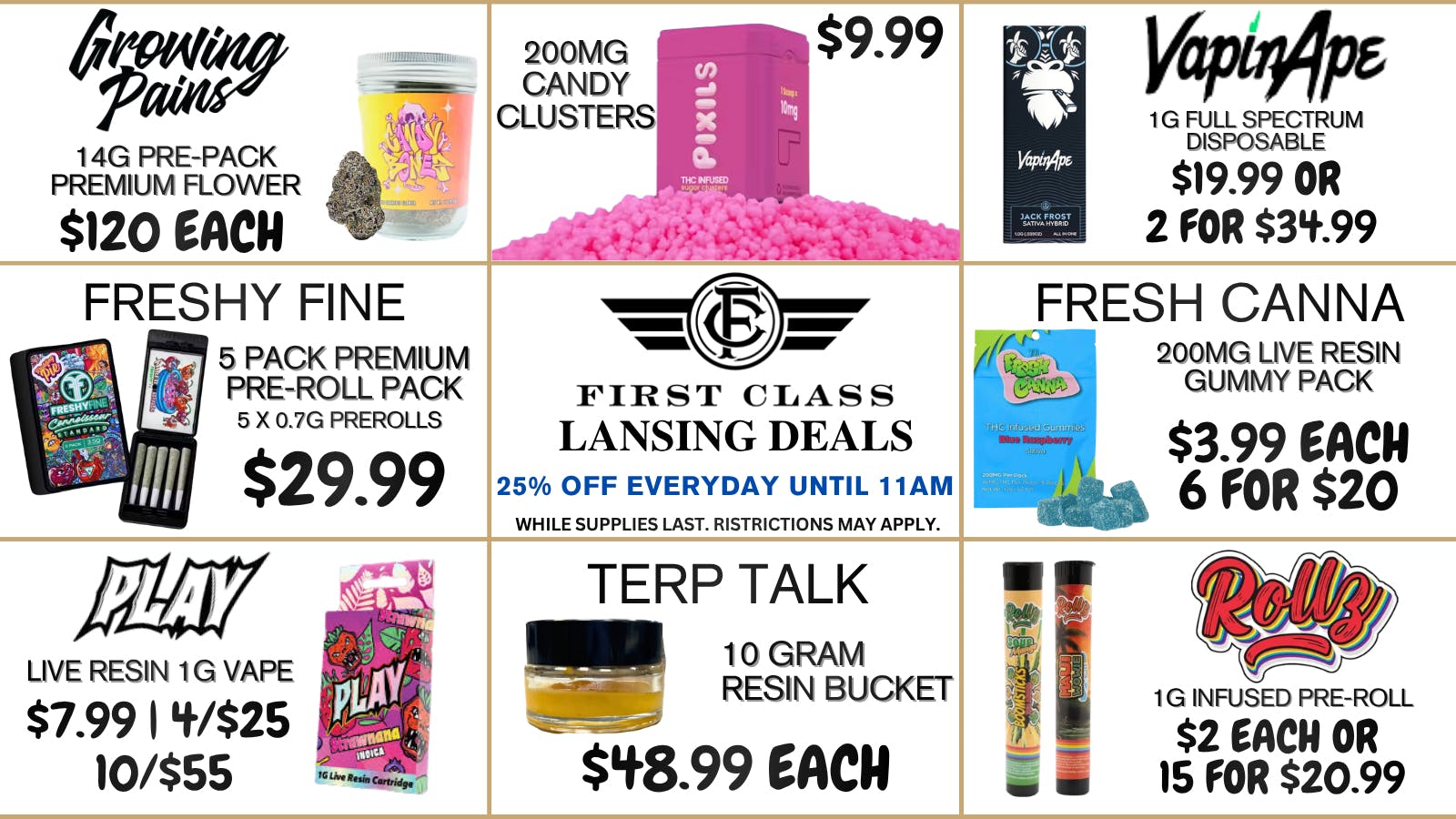 First Class Lansing Smokin' Hot Deals