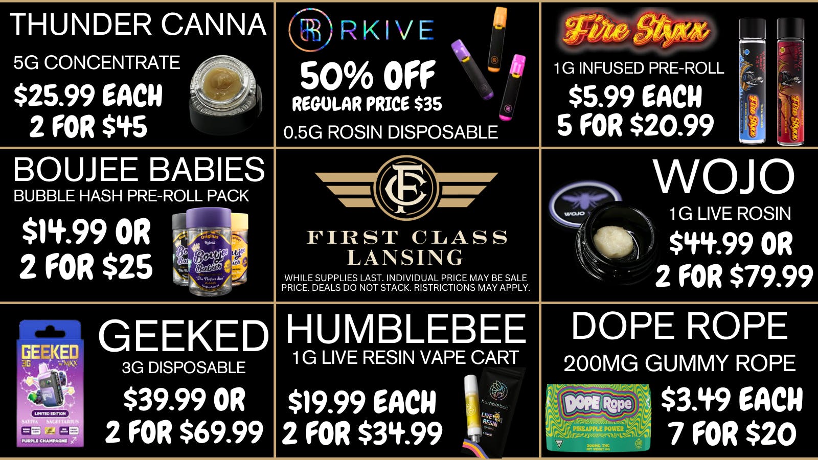 First Class Lansing Deals on Your Favorite Products