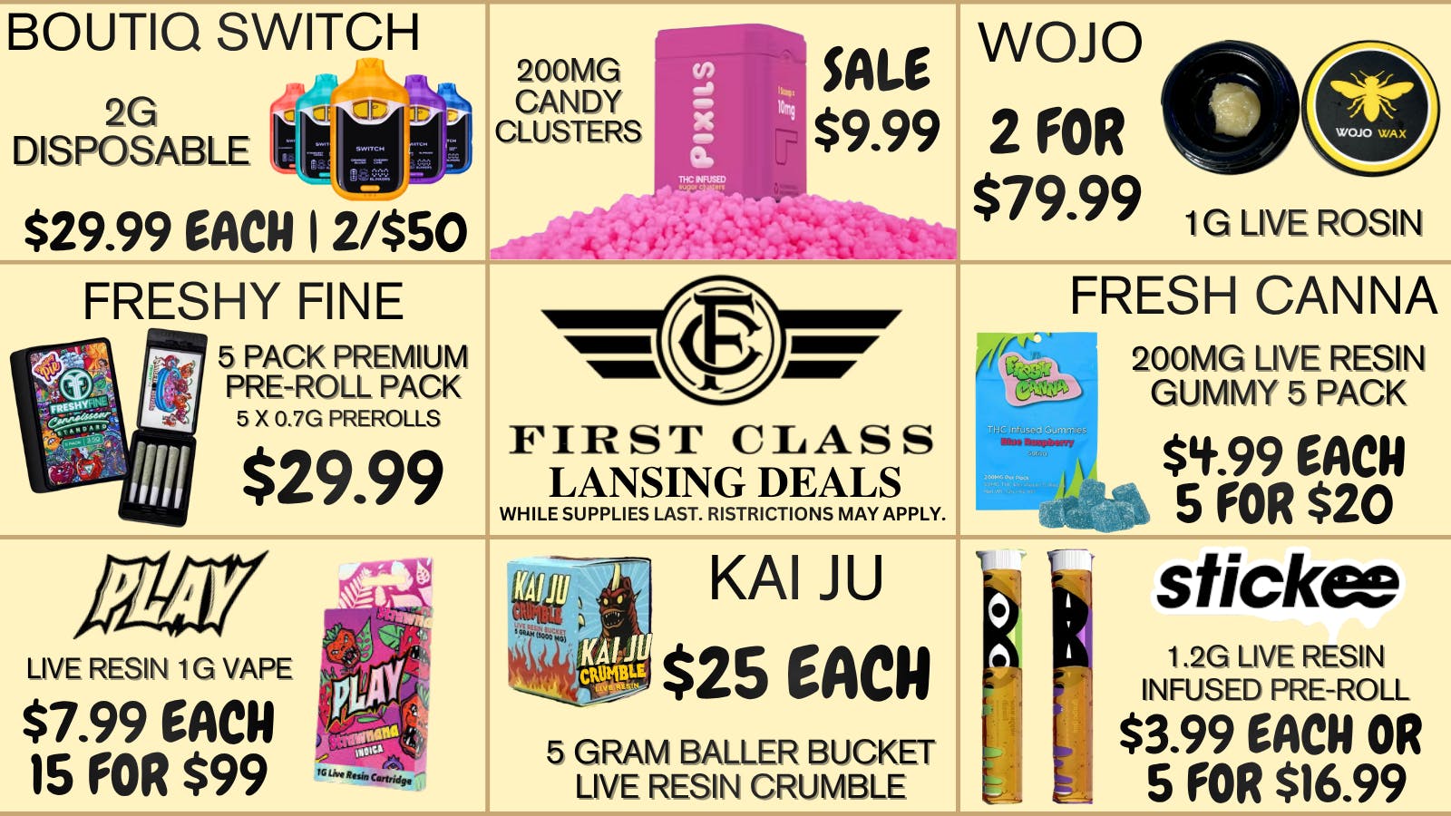 First Class Lansing High-Flying Fire Deals
