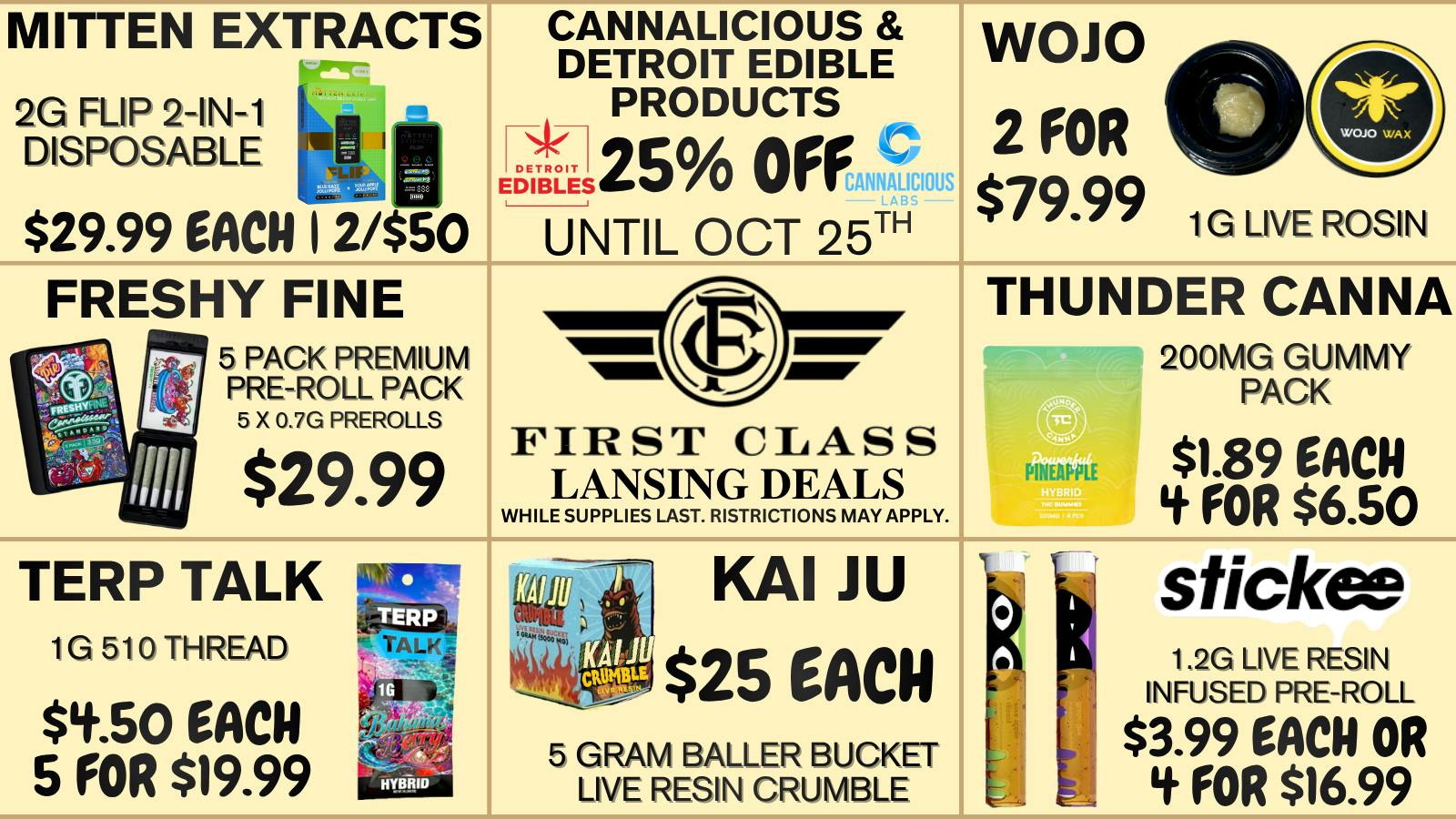 First Class Lansing Flying High Deals ✈️