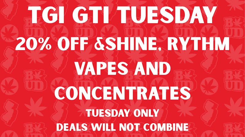 Brotherly Bud 20% OFF &Shine & Rythm Vapes and Concentrates