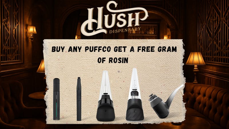 Hush Buy a Puffco Get A Free Gram of Rosin