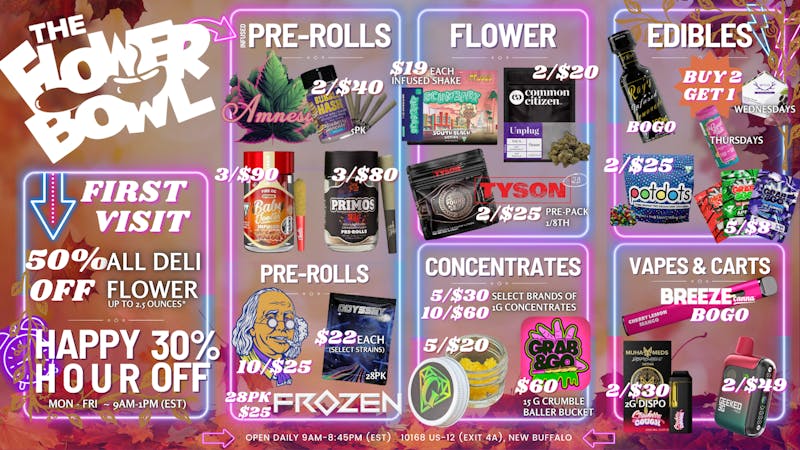 The Flower Bowl - New Buffalo (NOW OPEN) CRISPY FALL DEALS!!