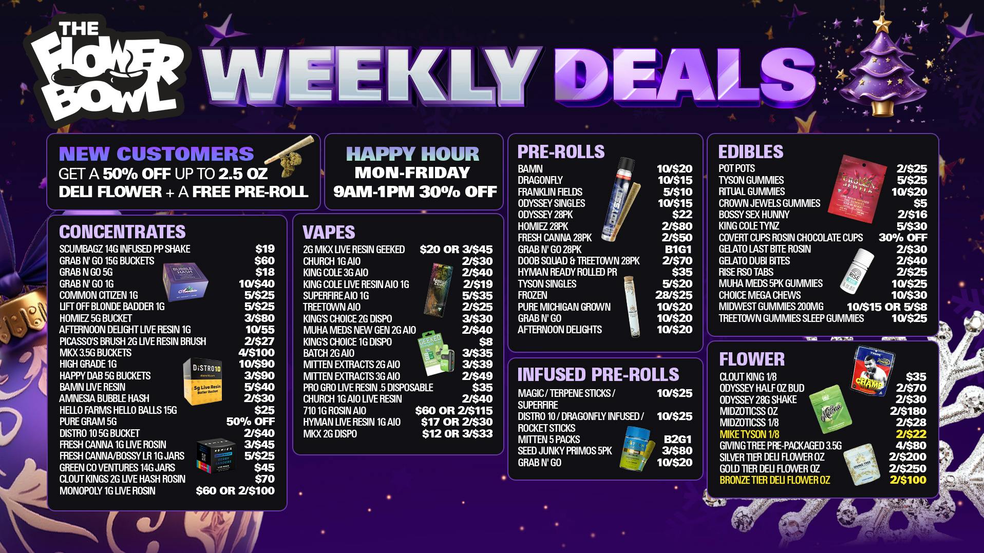 The Flower Bowl - New Buffalo (NOW OPEN) Flower Bowl Weekly Deals Light Up Your Holidays 🌟