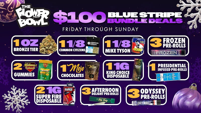 The Flower Bowl - New Buffalo (NOW OPEN) Flower Bowl $100 Blue Stripe Holiday Bundles! 2025