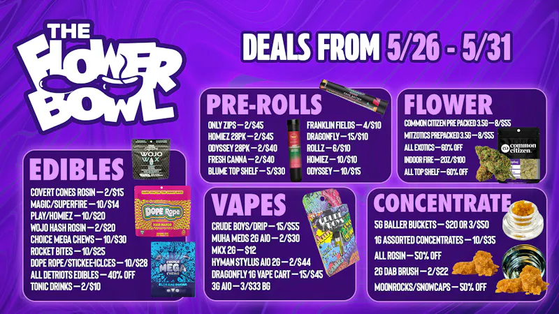 The Flower Bowl - New Buffalo (NOW OPEN) Flower Bowl Weekly Deals: Purple Savings All Week!
