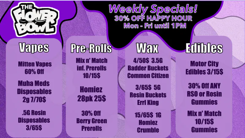 The Flower Bowl - New Buffalo (NOW OPEN) WEEKLY SPECIALS!