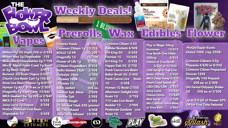 The Flower Bowl - New Buffalo (NOW OPEN) Specials You've Been Searchin' For!