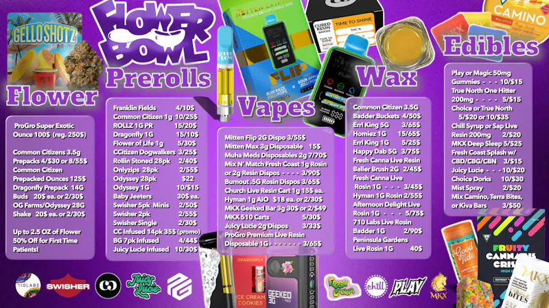 The Flower Bowl - New Buffalo (NOW OPEN) Spark up with The Flower Bowl!