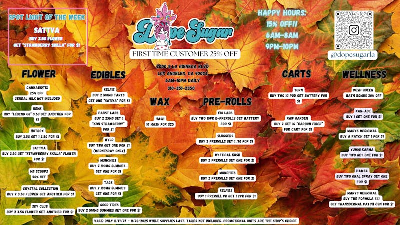 Dope Sugar - La Cienega OPEN AT 6AM! ALL DAY B2G1'S