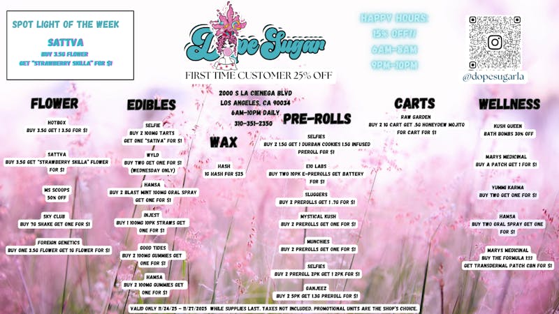 Dope Sugar - La Cienega OPEN AT 6AM! ALL DAY B2G1'S