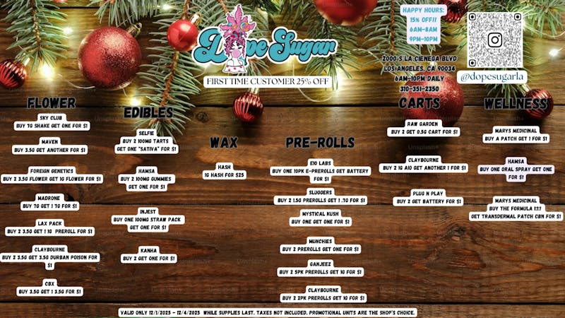 Dope Sugar - La Cienega OPEN AT 6AM! ALL DAY B2G1'S