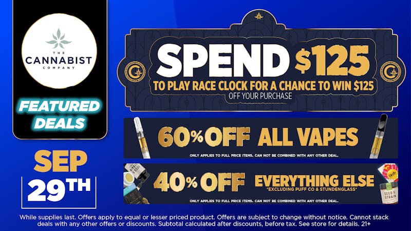 Cannabist Orlando 9.29.25 Specials!