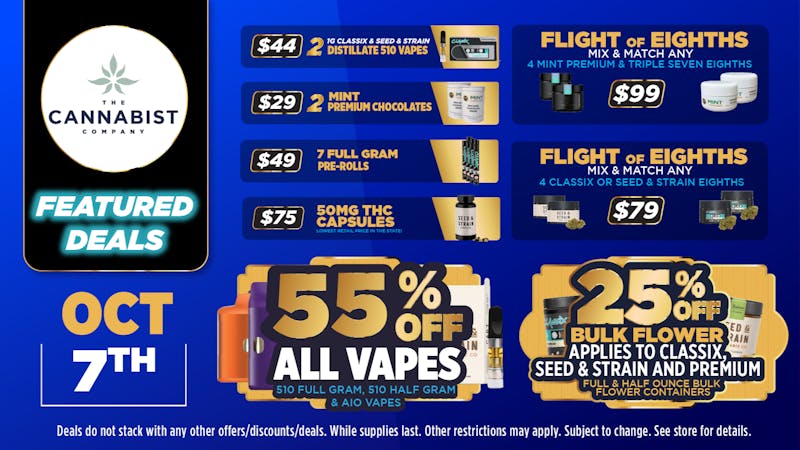 Cannabist Delray Beach 10.07.25 Specials