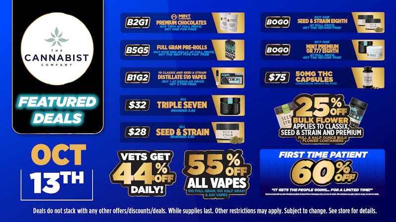 Cannabist St. Augustine 10.13.25 Specials