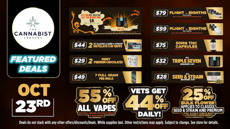 Cannabist Brandon 10.23.25 Specials!