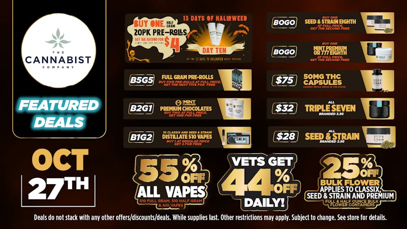 Cannabist Brandon Spooktacular Savings! 10.27.25