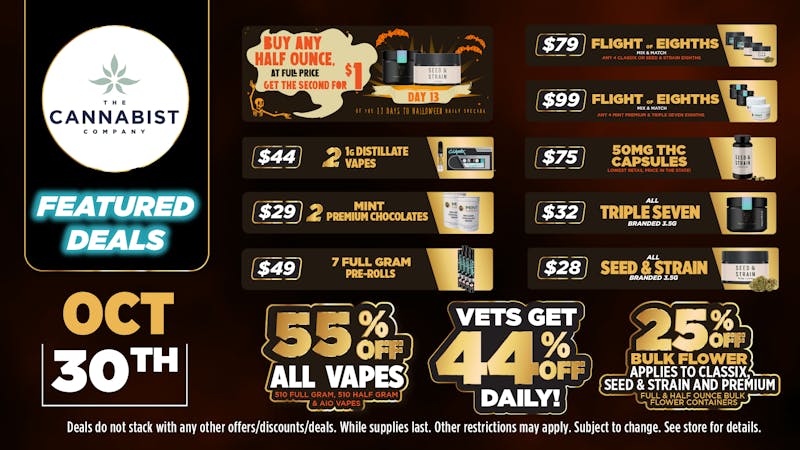 Cannabist Brandon 10.30.25 Specials