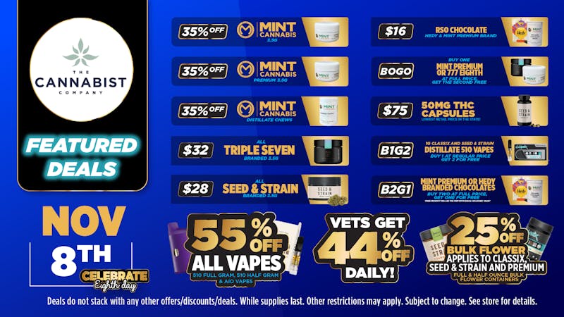 Cannabist Delray Beach 11.08.25 Specials