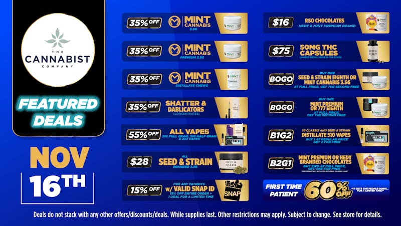 Cannabist Brandon 11.16.25 Specials