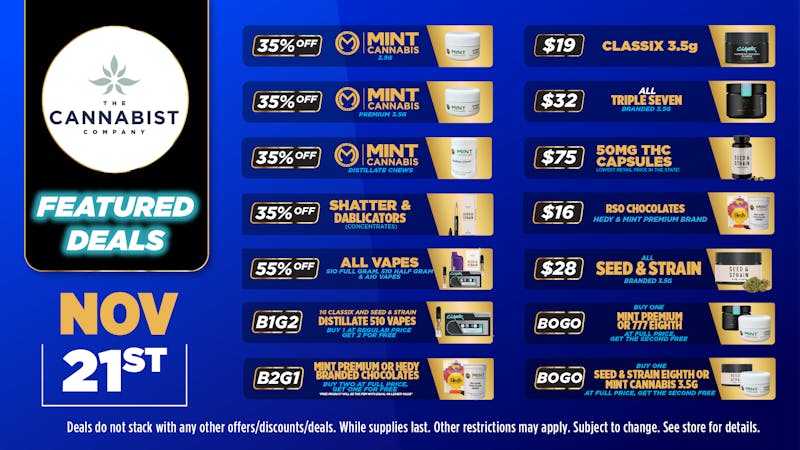 Cannabist Brandon 11.21.25 Specials