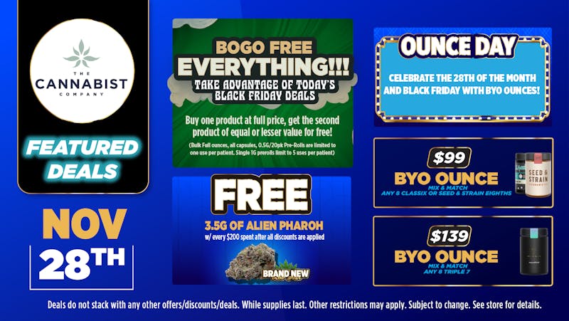 Cannabist Melbourne 11.28.25 Specials