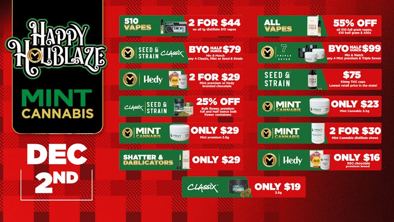 Cannabist Gainesville 12.02.25 Specials