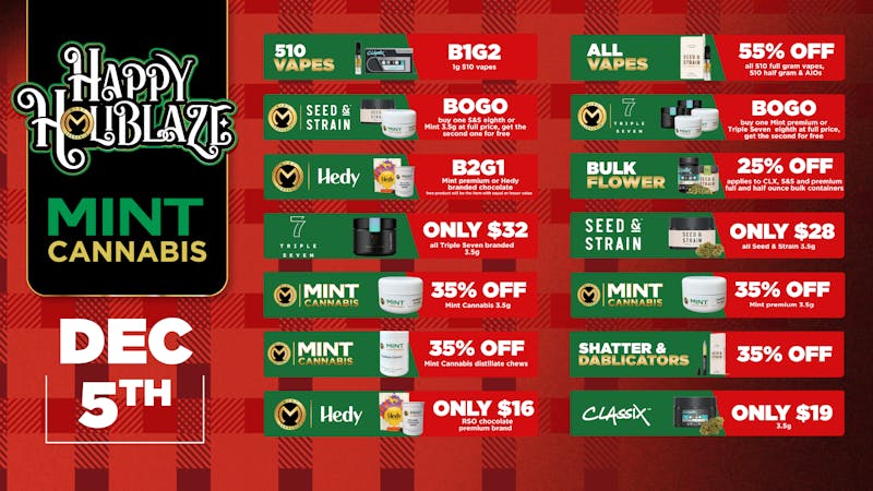 Cannabist Jacksonville 12.5.25 Specials