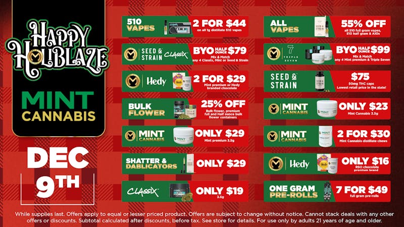 Cannabist Miami Pinelake 12.9.25 Specials