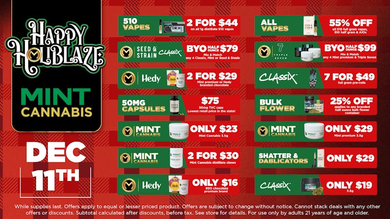 Cannabist Bradenton 12.11.25 Specials