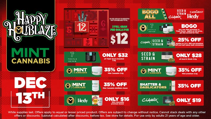 Cannabist Melbourne 12.13.2025 Specials